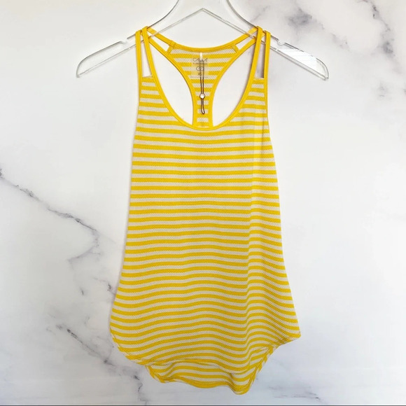 CALIA by Carrie Underwood Move Yellow Stripe Tank - Picture 8 of 10